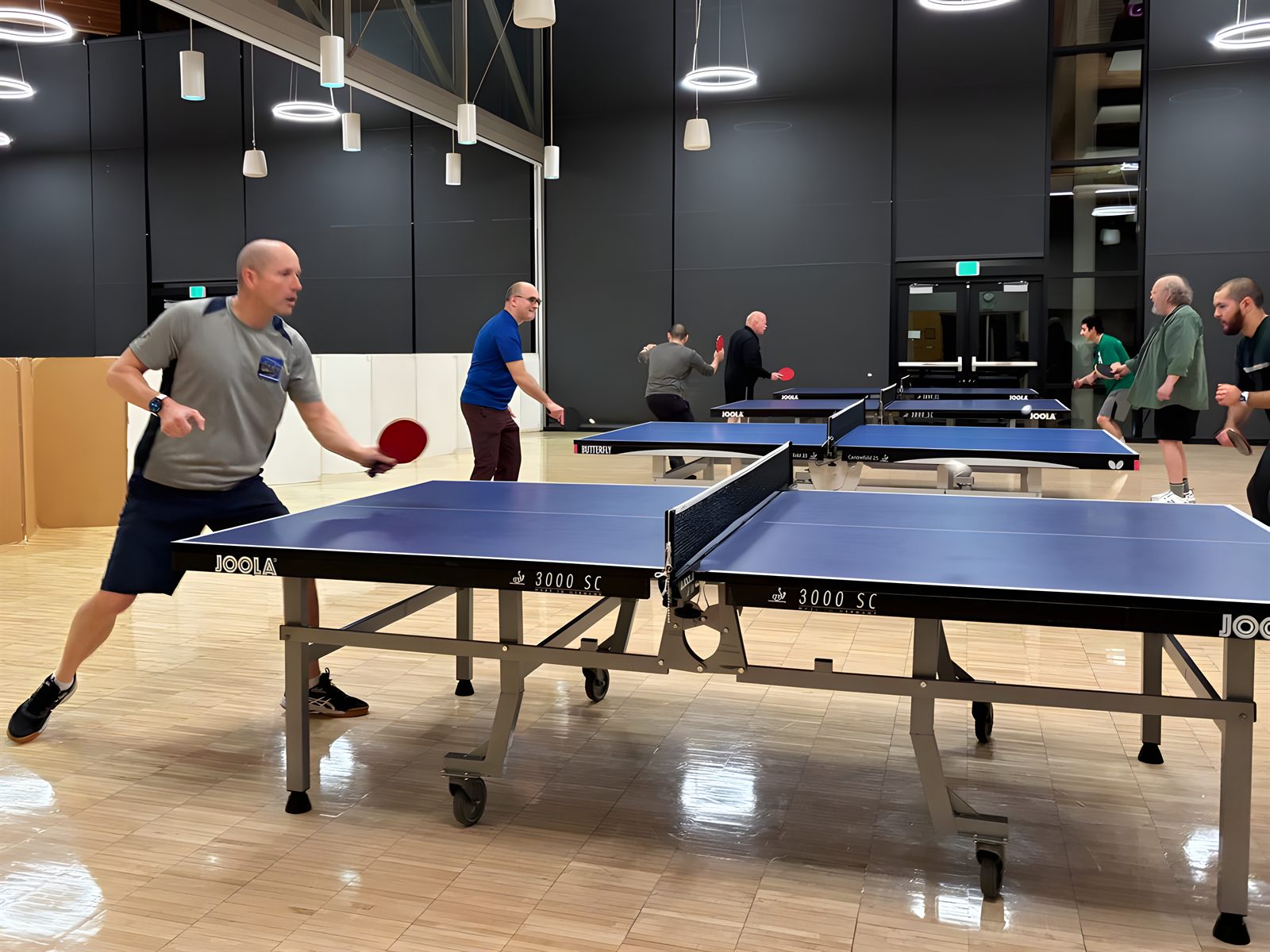 Players of all ages during a TCTTA open-play session at the Richland Community Center